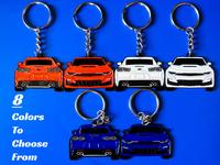 Keychain For Chevy Camaro SS 6th Gen 2-Sided 2020-2024 Key Ring Unique & Cool Gift For Car Enthusiast, Car Guys, Gearhead, Da...