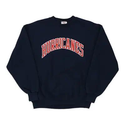 Hurricanes Jerzees Sweatshirt - Large Navy Cotton