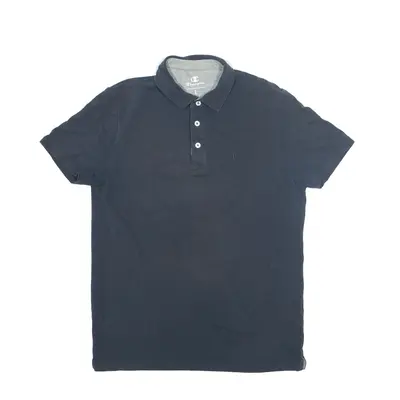 CHAMPION Polo Shirt Blue Short Sleeve Boys L