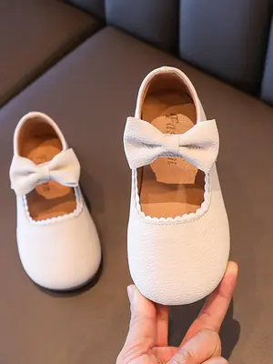 Toddler Girl's Cute Bowknot Design Soft Sole Flats Shoes, Casual Comfortable Breathable Shoes for Daily Wear, Perfect for Stu...