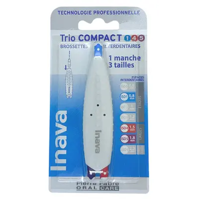 Inava Trio Compact ISO 1/4/5 - 1 Trio Handle + 3 Interdental Brushes