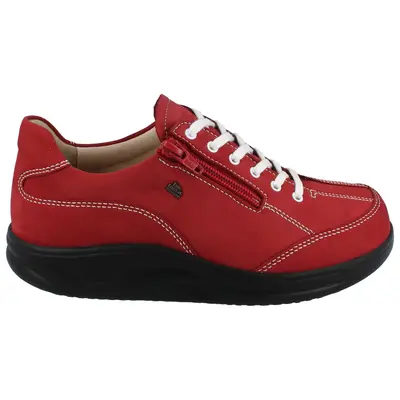 Finn Comfort Otaru Nubuck Leather Women's Lace Up Shoes - Chili - Size:US 7.5 Women
