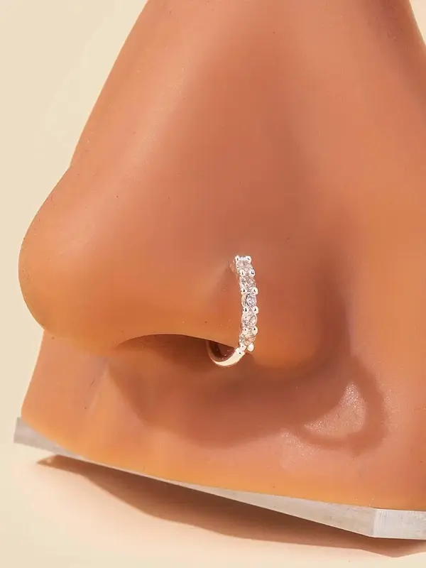 Fashion Nose Ring, Nose Piercing Jewelry for Women & Men, Stainless Steel Nose Ring, Body Jewelry for Daily & Party, Trendy A...