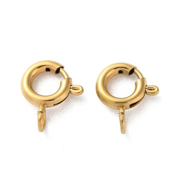 Ion Plating(IP) 304 Stainless Steel Spring Ring Clasps