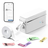 P31S Portable mini label Printer with Tape, Bluetooth Sticker Printer with Multiple Templates and Patterns. For Note Diary Me...