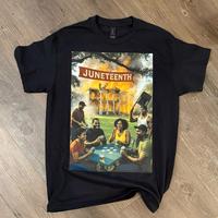 Juneteenth Plantation Burning Tee - Black T-Shirt Featuring Iconic Graphic Design