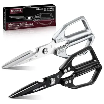 Huusk Kitchen Shears Set, Heavy Duty Poultry Shears, Japanese Kitchen Scissors for Meat, Chicken Bones, and Turkey,FallFreshn...
