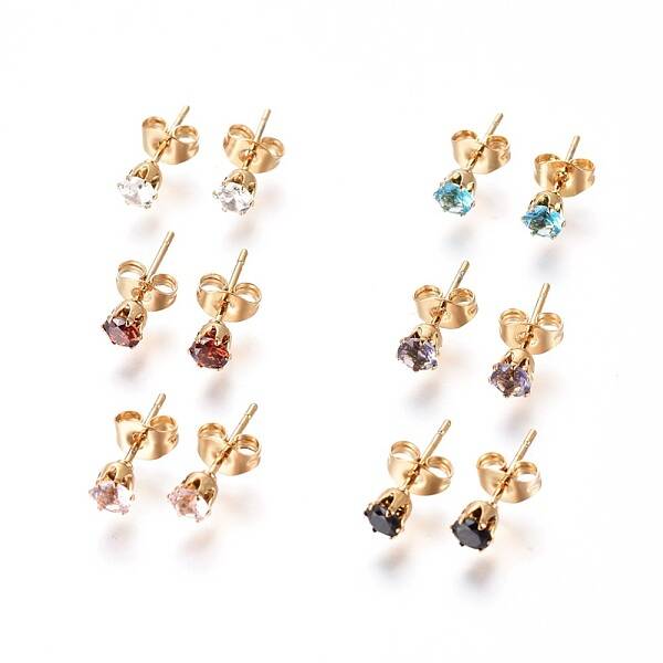 304 Stainless Steel Stud Earrings