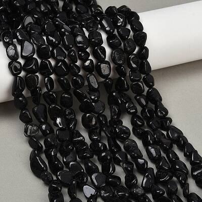 Natural Black Tourmaline Beads Strands