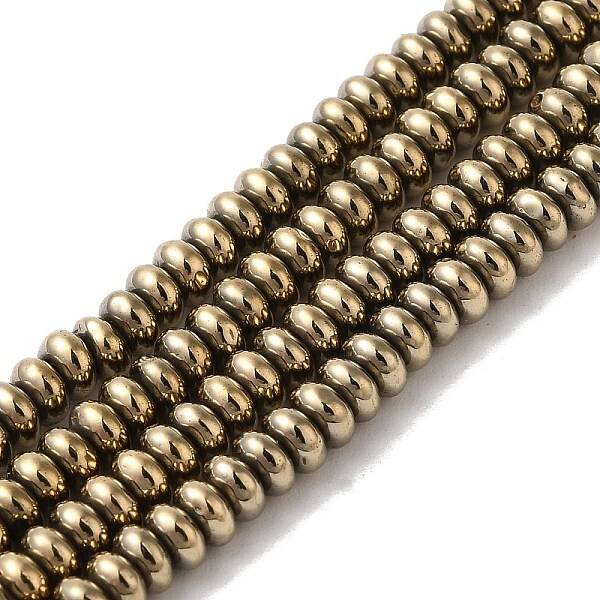 Electroplated Synthetic Non-magnetic Hematite Beads Strands