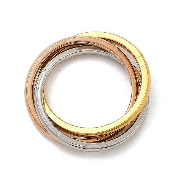 201 Stainless Steel Trinity Interlocking Ring Finger Rings