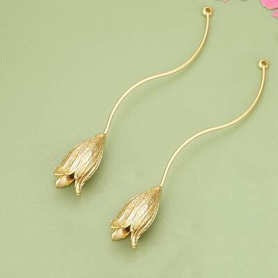 Three-Dimensional Flower Brass Pendants