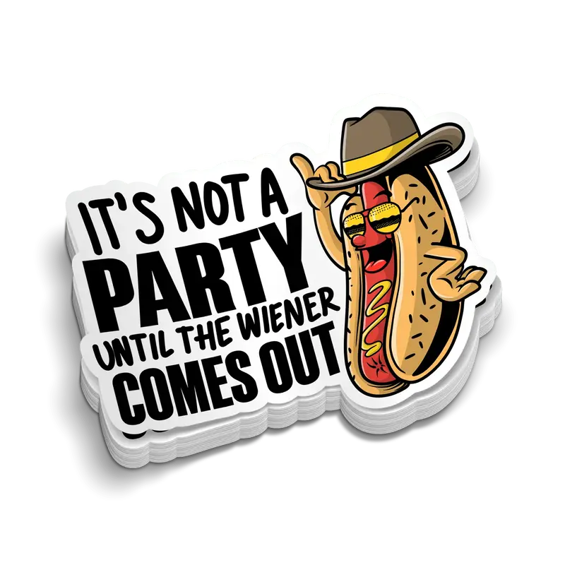 Not Party Weiner - Hard Hat Decal
