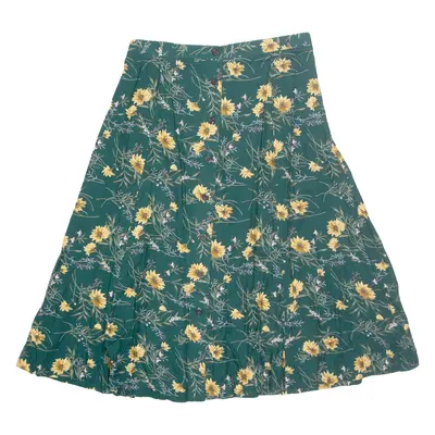 ALFRED DUNNER Womens A-Line Skirt Green Midi Floral UK 16