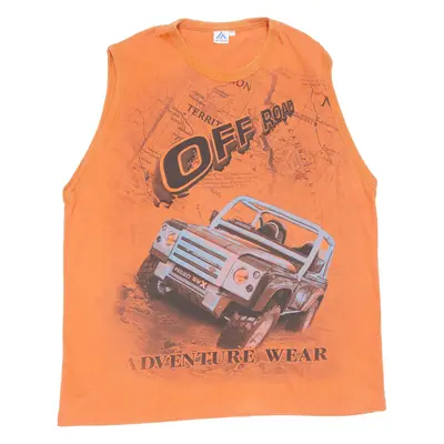 ACTIVE Off Road Adventure Wear Mens Biker Vest Orange Sleeveless 2XL