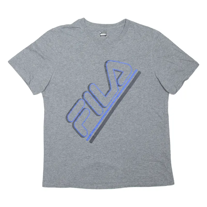 FILA T-Shirt Grey Short Sleeve Mens L