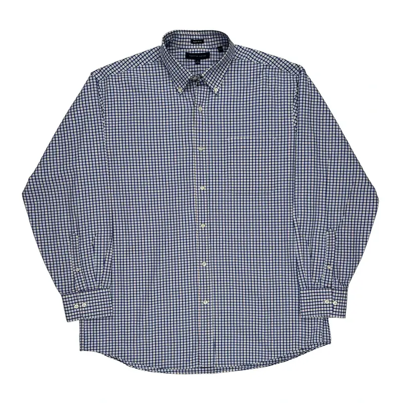 Tommy Hilfiger Checked Shirt - XL Blue Cotton | Size: x-large