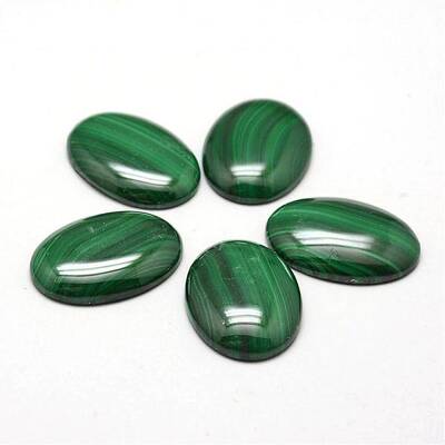 Oval Natural Malachite Cabochons