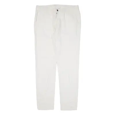 LINDBERGH Mens Trousers White Regular Tapered W35 L32