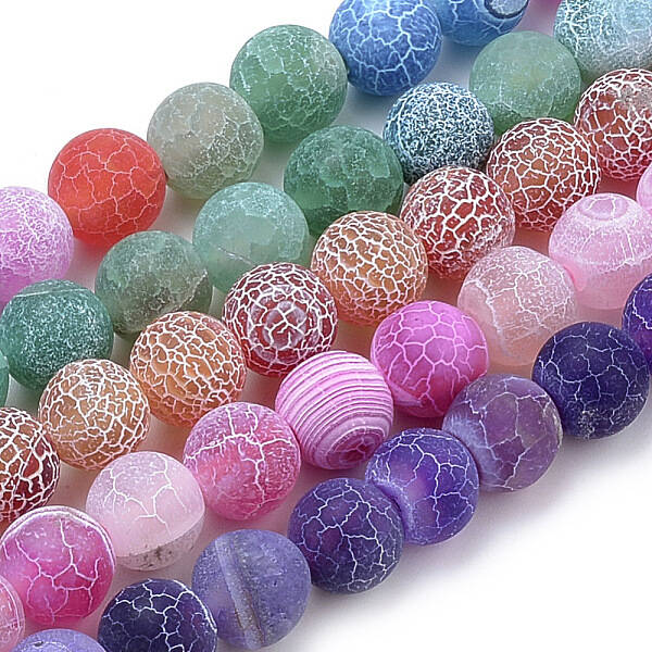 Natural Weathered Agate Beads Strands