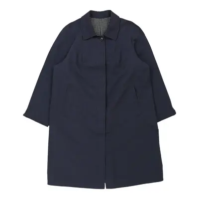 Nino Reversible Trench Coat - XL Blue Polyester Blend