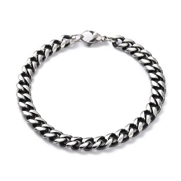 Men's Retro 304 Stainless Steel Curb Chain Bracelets