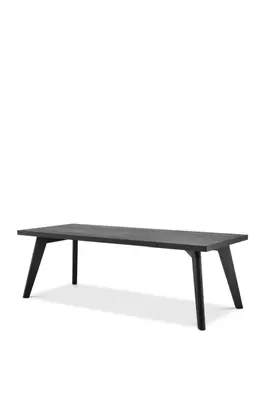 Rectangular Black Oak Dining Table | Eichholtz Biot