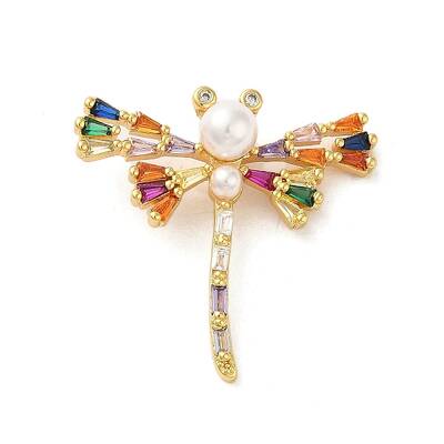 Brass Micro Pave Clear Cubic Zirconia Pendants