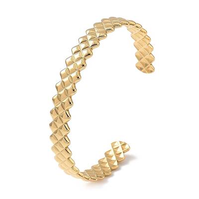 Ion Plating(IP) 304 Stainless Steel Cuff Bangles for Women