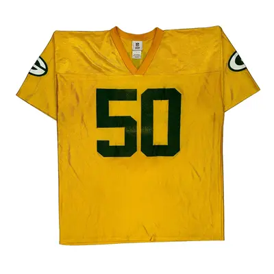Green Bay Packers N.F.L. Team Apparel Nfl Jersey - XL Yellow Polyester