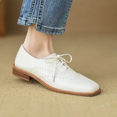 CHIKO Gabriela Square Toe Block Heels Oxfords Shoes