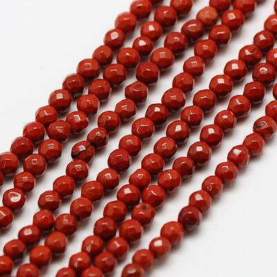 Natural Red Jasper Bead Strands