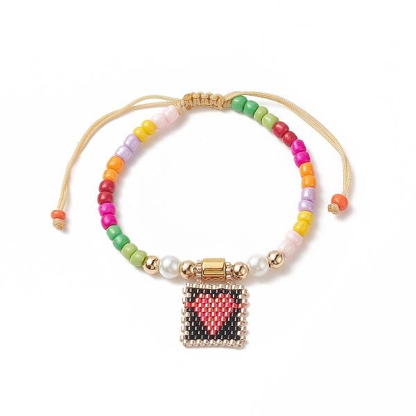 Glass Seed Braided Bead Bracelet