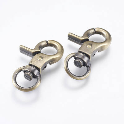 Tibetan Style Alloy Swivel Lobster Claw Clasps