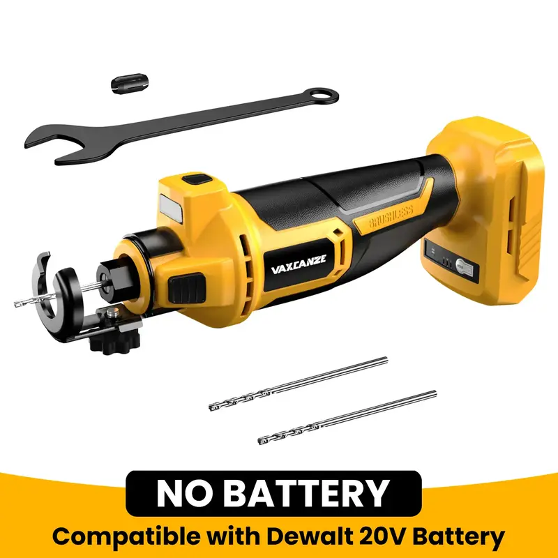 【No Batteries】Cordless Drywall Cut-Out Tool for Dewalt 20V Battery, 3 Speed Adjustable Brushless Rotary Saw with Up to 30...