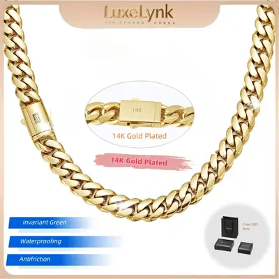 14K gold-plated Cuban necklace/bracelet Brand new \