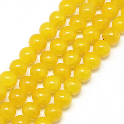 Baking Painted Crackle Glass Bead Strands
