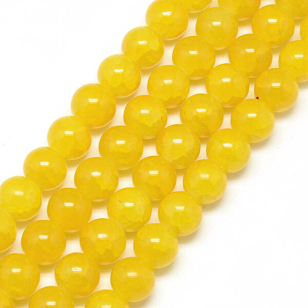 Baking Painted Crackle Glass Bead Strands