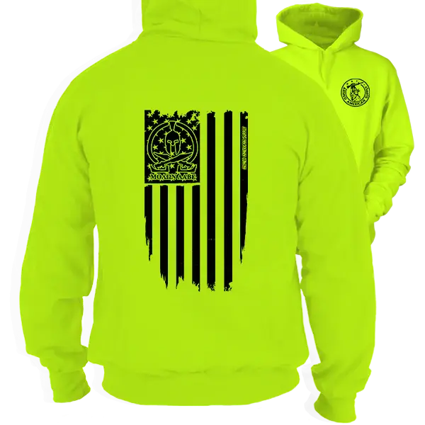 Molon Labe Ghost Flag - Hi-Vis Hoodie