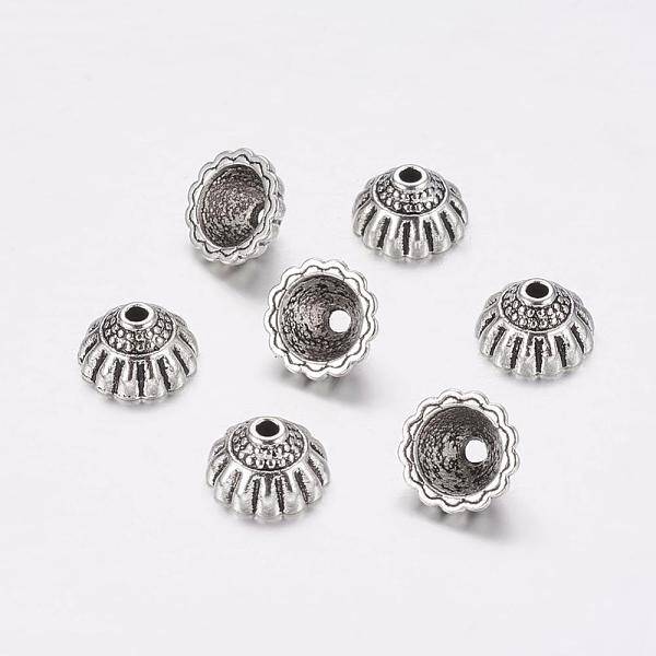 Tibetan Style Alloy Bead Caps