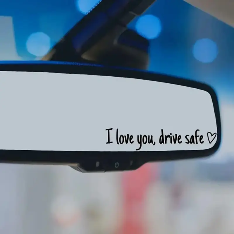 Letter Pattern Car Rearview Mirror Sticker, Car Rearview Mirror Decal Sticker, Decorative Car Sticker, Universal Car Accessor...