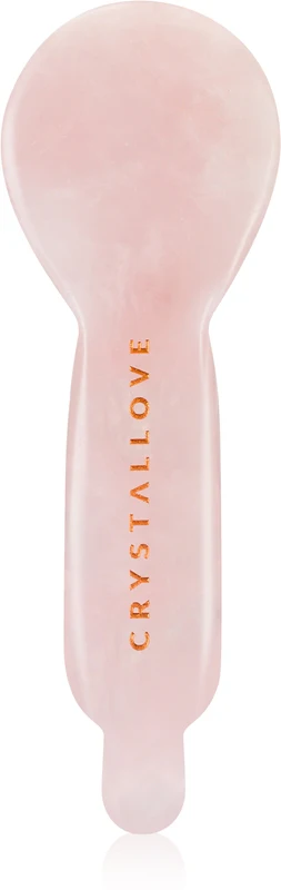 Crystallove Rose Quartz Spoon Gua Sha eye contour massage tool