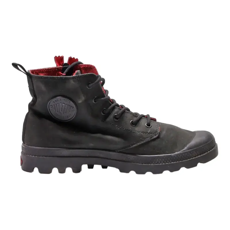 PALLADIUM Lace-Up Boots Black Canvas Mens UK 8