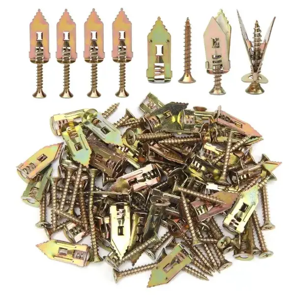 50/200 Pcs Drywall Self Drilling Anchors ScrewsDrywall (0.47/1.18 inch) Upgraded Self DrillingDrywall Anchors with Screws,Eas...