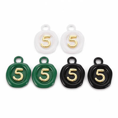 Spray Painted Alloy Pendants