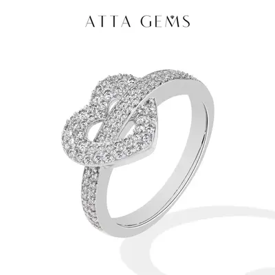 Heart Design Lab-Created Moissanite Ring for Women Fine Jewelry Shining Daily wear Mother's Day Gift R254