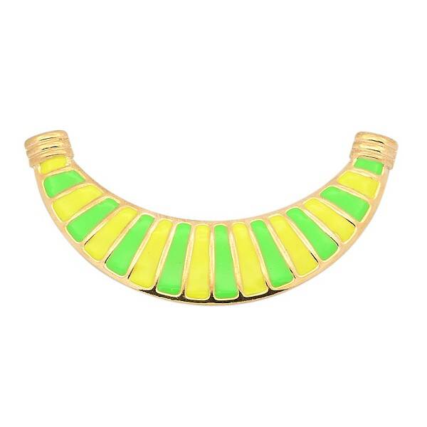 Golden Tone Alloy Enamel Moon Chandelier Components Links
