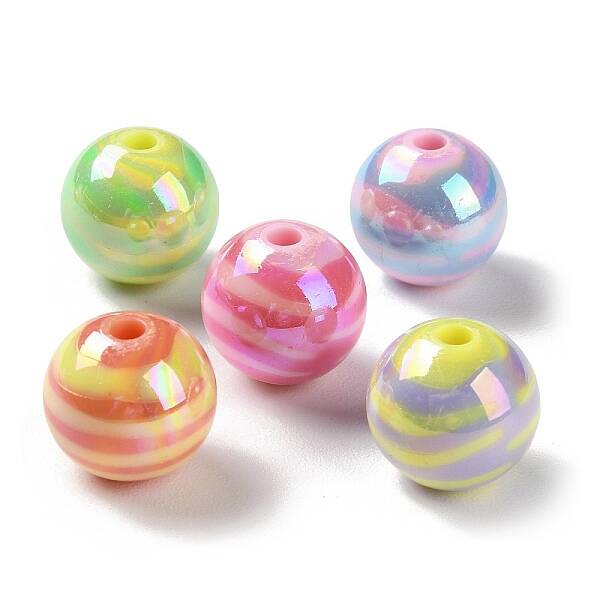 AB Color Plated Acrylic Beads