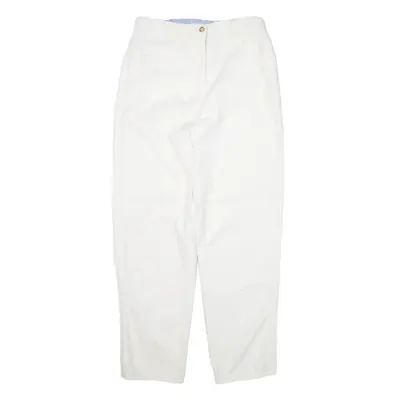 CHRISTOPHER & BANKS Corduroy Trousers White Regular Tapered Womens W28 L30