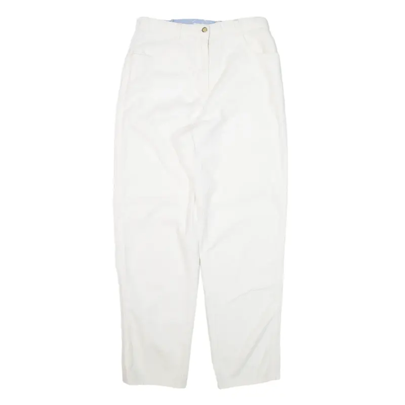 CHRISTOPHER & BANKS Corduroy Trousers White Regular Tapered Womens W28 L30